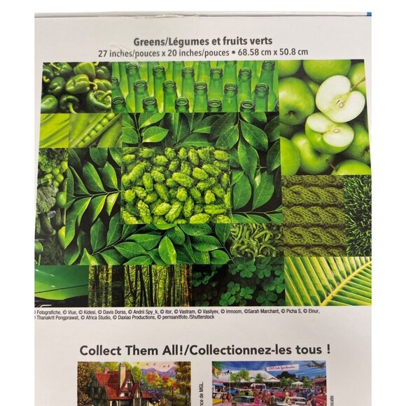 Big Ben 1000-Piece Puzzle Featuring Green Nature & Fruits 27" X 20" - Picture 2 of 2